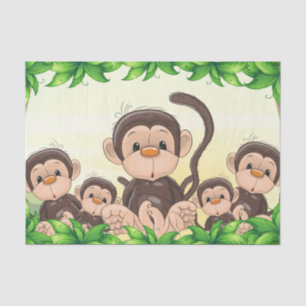 Monkey 1st Birthday Party Tissue Paper