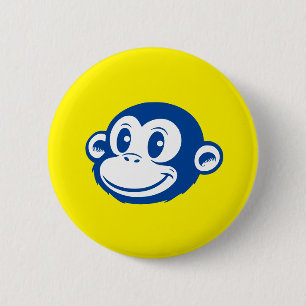 Monkey 6 Cm Round Badge