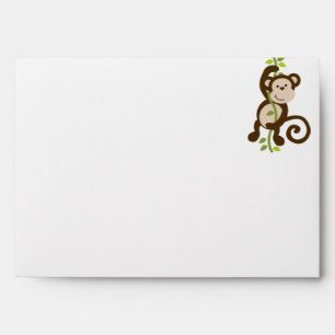 Monkey and Polka Dots Envelope