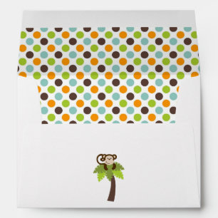 Monkey and Polka Dots Envelope
