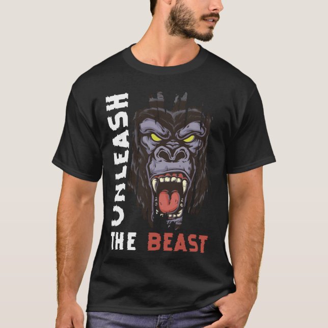 Monkey Animal Silverback Nature funny T-Shirt (Front)