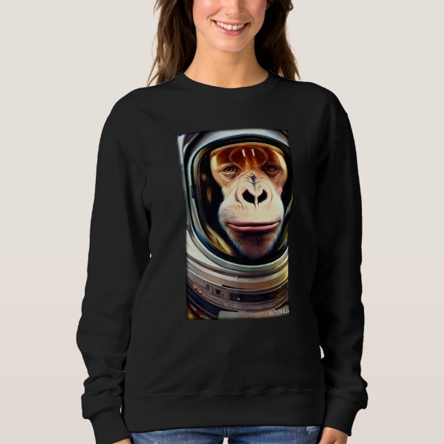 Monkey Ape Animal Astronaut Space Universe Galaxy  Sweatshirt (Front)