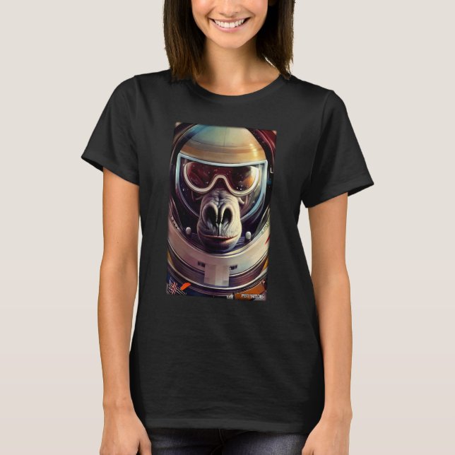 Monkey Ape Animal Astronaut Space Universe Galaxy  T-Shirt (Front)
