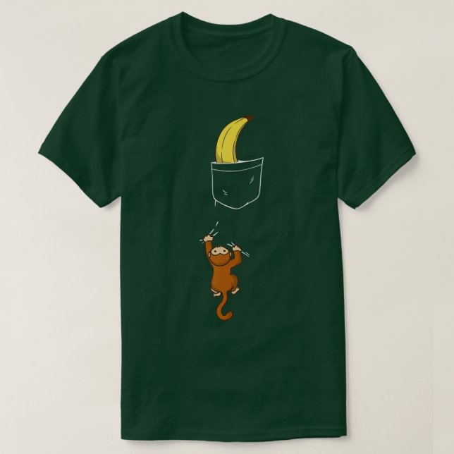 Monkey Ape Chimpanzee Orangutan Pocket  T-Shirt (Design Front)