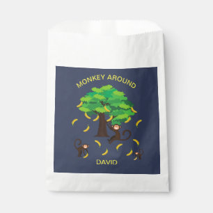 "Monkey Around" Monkeys Going Bananas Favour Bag