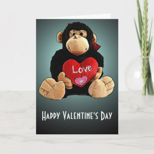 Monkey Around Valentine's Day Card