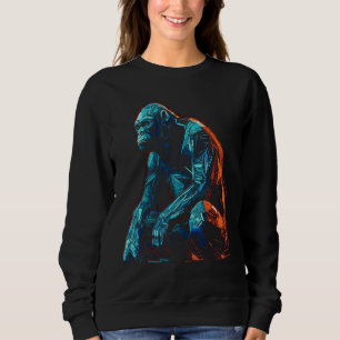 Monkey artwork - animal art zoo gorilla sweatshirt