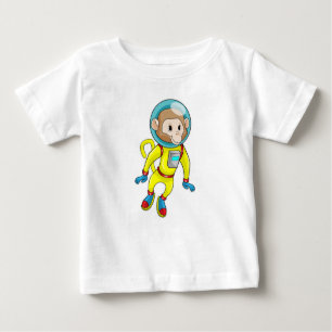 Monkey as Astronaut Baby T-Shirt