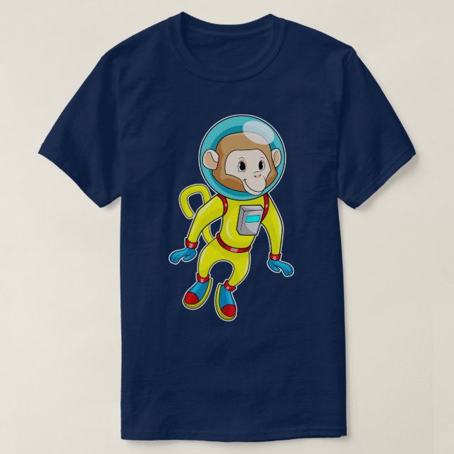 Monkey as Astronaut T-Shirt (Design Front)