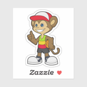 Monkey as Basketball player with Basketball