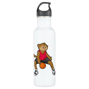 Monkey as Basketball player with Basketball 710 Ml Water Bottle