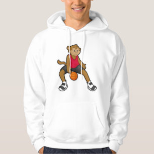 Monkey as Basketball player with Basketball Hoodie