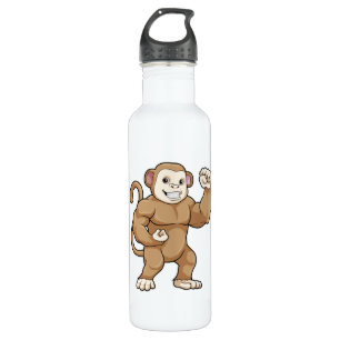 Monkey as Bodybuilder at Bodybuilding 710 Ml Water Bottle