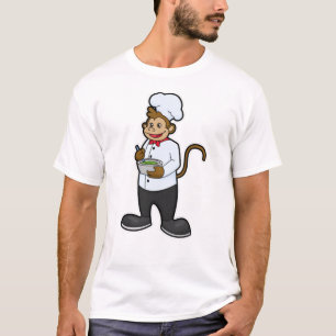 Monkey as Cook with Bowl T-Shirt