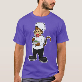 Monkey as Cook with Bowl T-Shirt