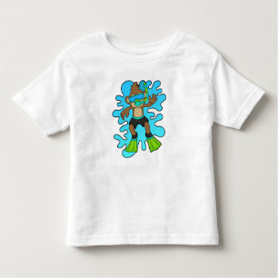 Monkey as Diver with Snorkel Toddler T-Shirt
