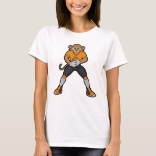 Monkey as Football player with Football T-Shirt