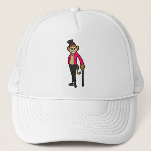 Monkey as Gentleman with Hat & Walking stick