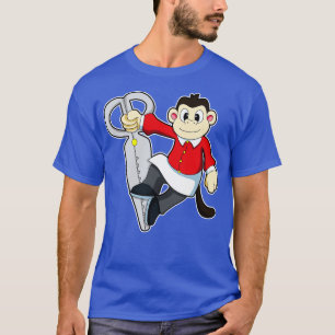 Monkey as Hairdresser with Scissors T-Shirt