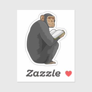 Monkey as Nerd with Book