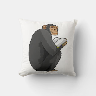 Monkey as Nerd with Book Cushion