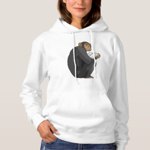 Monkey as Nerd with Book Hoodie