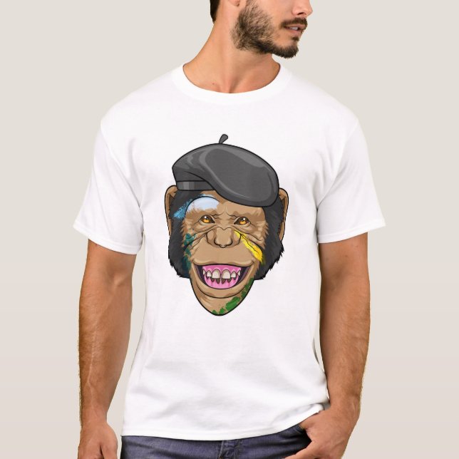 Monkey as Painter T-Shirt (Front)