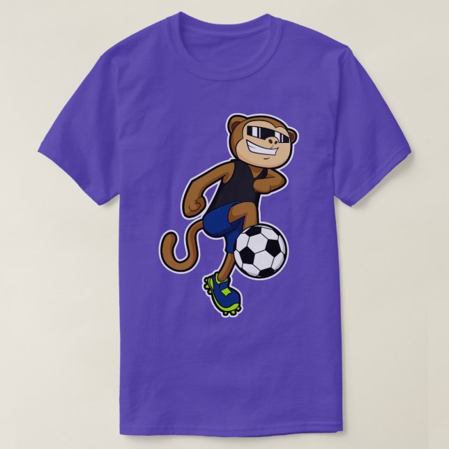 Monkey as player at Soccer T-Shirt (Design Front)