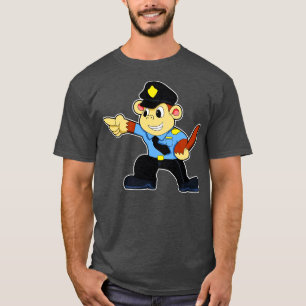 Monkey as Police officer Police T-Shirt