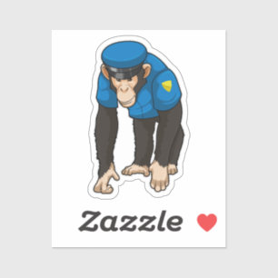 Monkey as Police officer with Uniform
