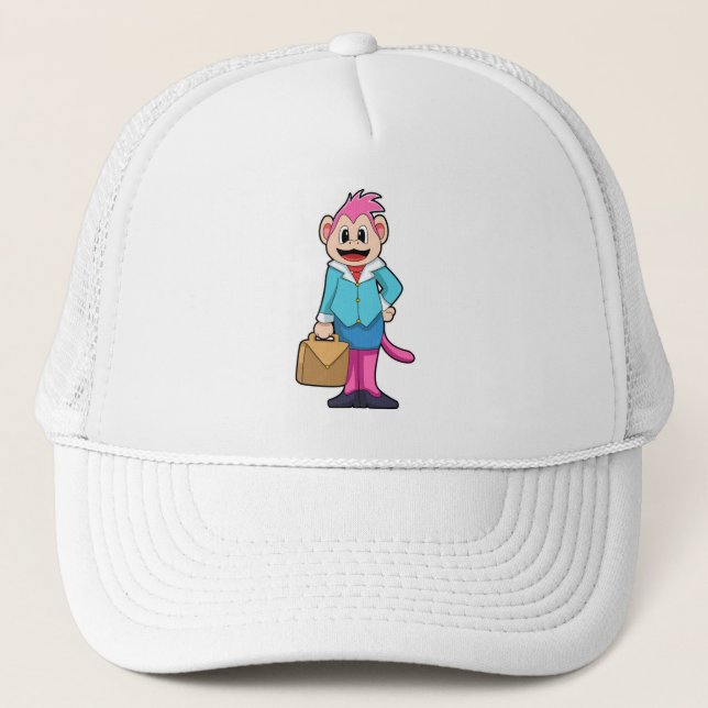 Monkey as Secretary with Bag Trucker Hat (Front)