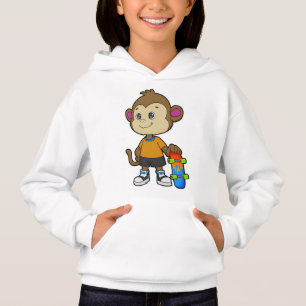 Monkey as Skater with Skateboard