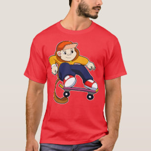 Monkey as Skater with Skateboard 2 T-Shirt
