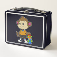 Monkey as Skater with Skateboard