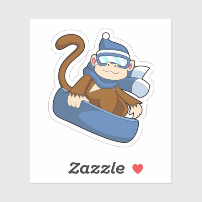 Monkey as Snowboarder with Sonowboard.PNG (Sheet)