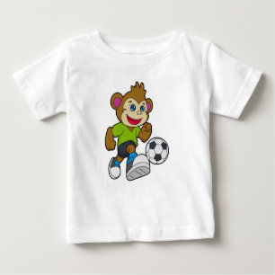 Monkey as Soccer player with Soccer Baby T-Shirt