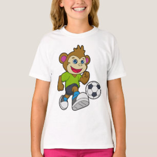 Monkey as Soccer player with Soccer T-Shirt