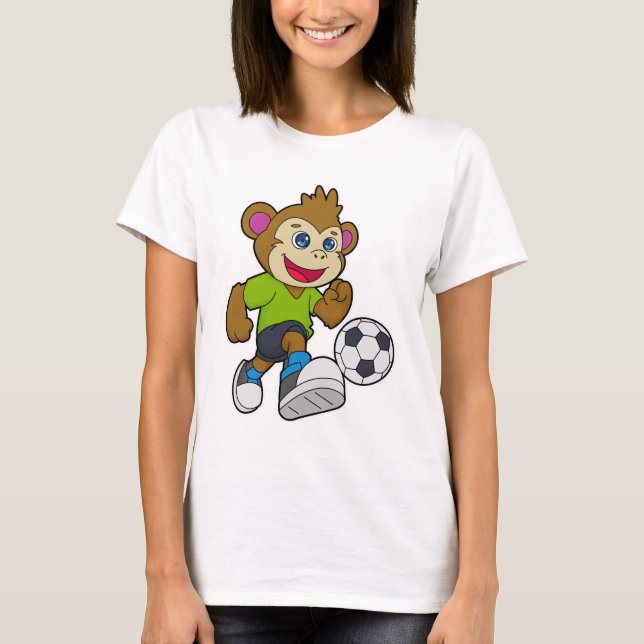 Monkey as Soccer player with Soccer T-Shirt (Front)