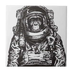 Monkey Astronaut Ceramic Tile