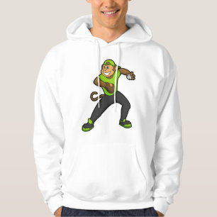 Monkey at Baseball with Baseball bat Hoodie