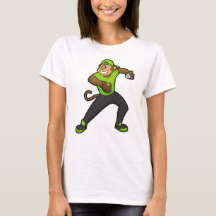 Monkey at Baseball with Baseball bat T-Shirt