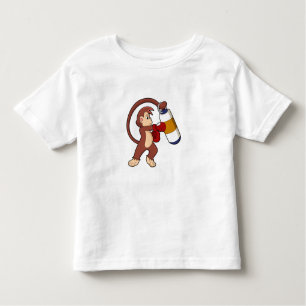 Monkey at Boxing with Punching bag Toddler T-Shirt