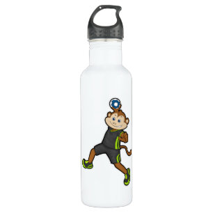 Monkey at Handball player with Handball 710 Ml Water Bottle
