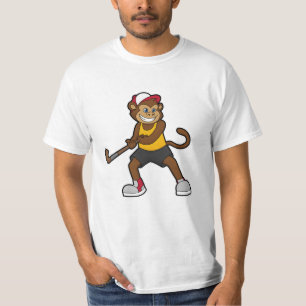 Monkey at Hockey with Hockey stick T-Shirt