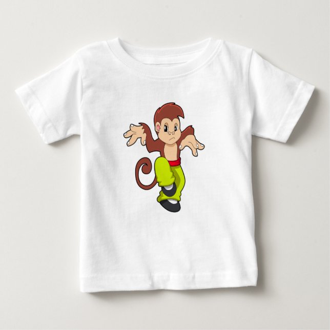 Monkey at Martial arts Kungfu Baby T-Shirt (Front)