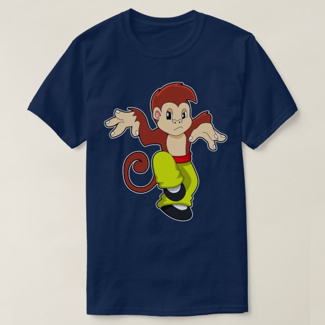 Monkey at Martial arts Kungfu T-Shirt (Design Front)