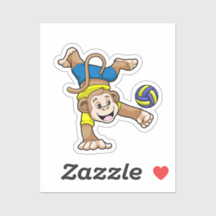 Monkey at Sports with Volleyball