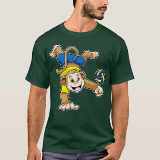 Monkey at Sports with Volleyball T-Shirt