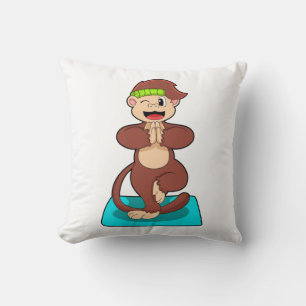 Monkey at Yoga in Standing Cushion
