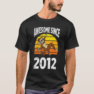 Monkey Awesome Since 2012 10th Birthday 10 Years O T-Shirt